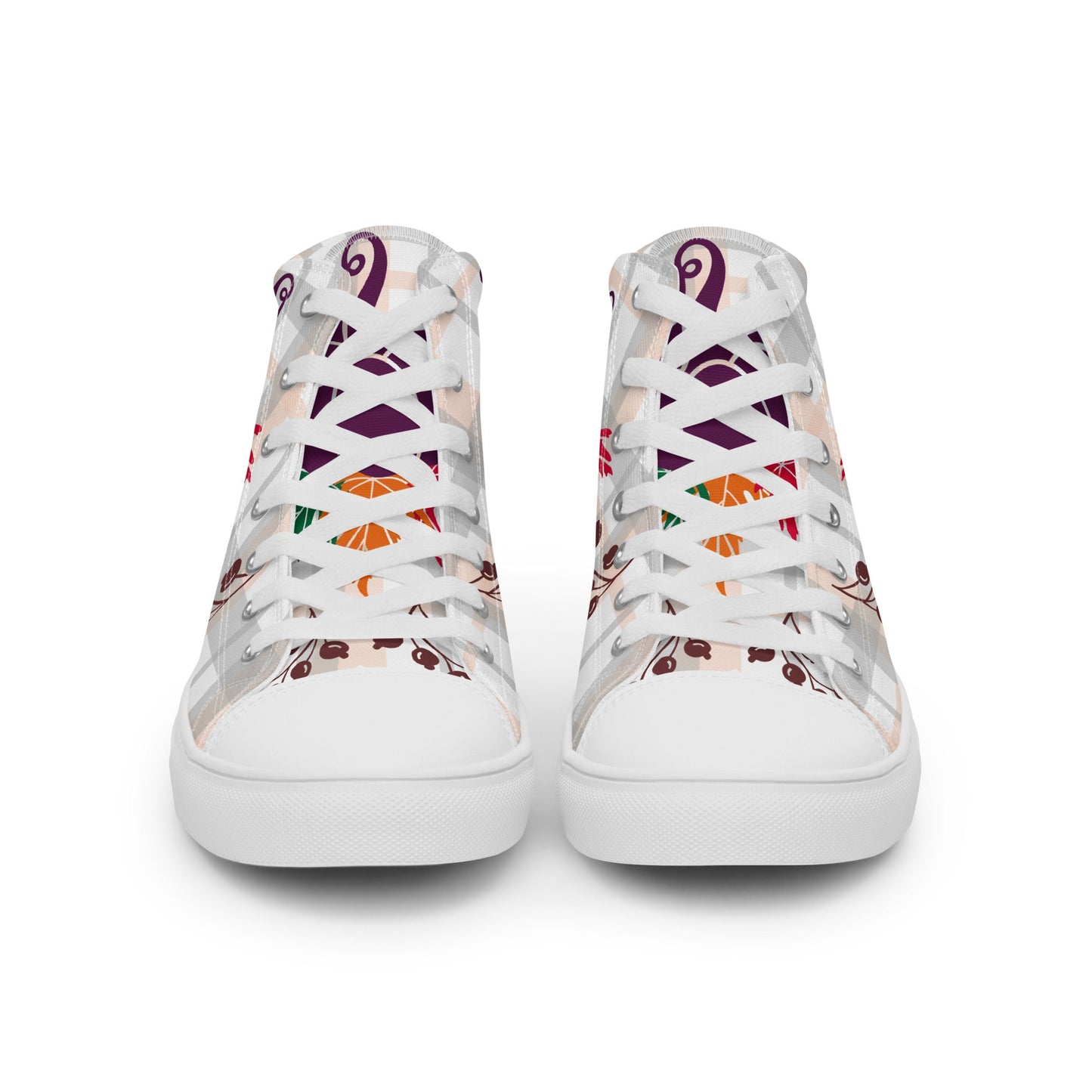 Women’s high top canvas shoes with an Autumn design